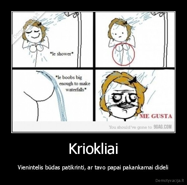 Kriokliai - Vienintelis būdas patikrinti, ar tavo papai pakankamai dideli