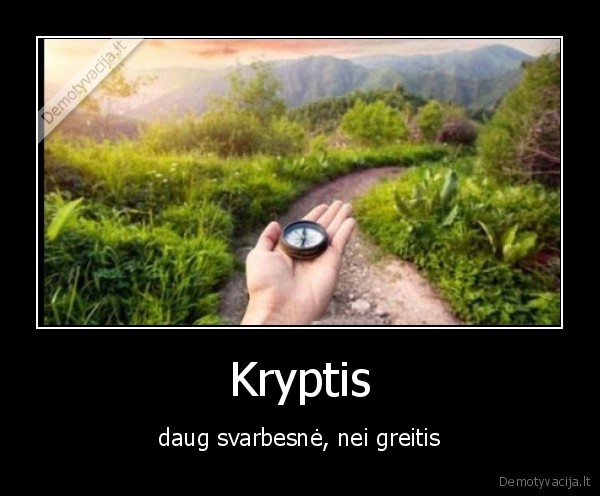 Kryptis - daug svarbesnė, nei greitis