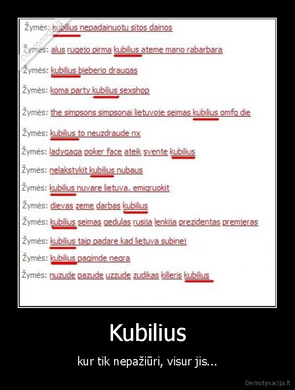 Kubilius - kur tik nepažiūri, visur jis...