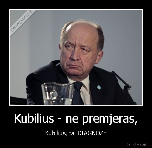 Kubilius - ne premjeras, - Kubilius, tai DIAGNOZĖ