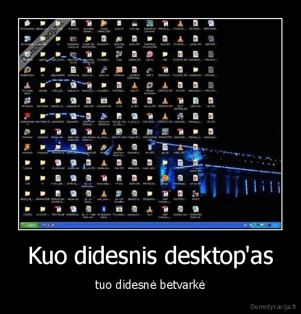 Kuo didesnis desktop'as - tuo didesnė betvarkė