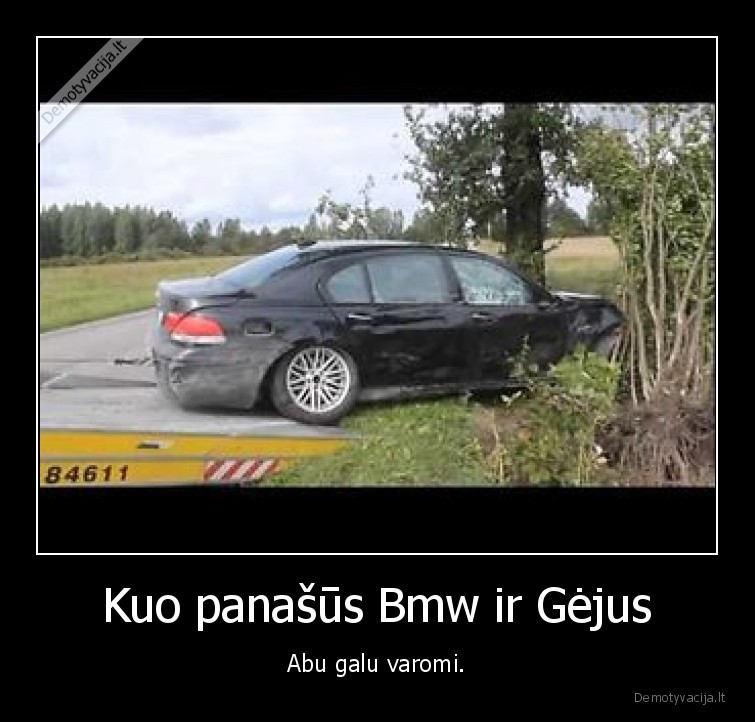 Kuo panašūs Bmw ir Gėjus - Abu galu varomi.
