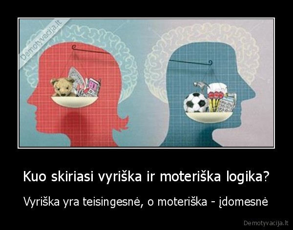 Kuo skiriasi vyriška ir moteriška logika? - Vyriška yra teisingesnė, o moteriška - įdomesnė