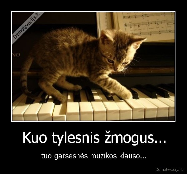 Kuo tylesnis žmogus... - tuo garsesnės muzikos klauso...