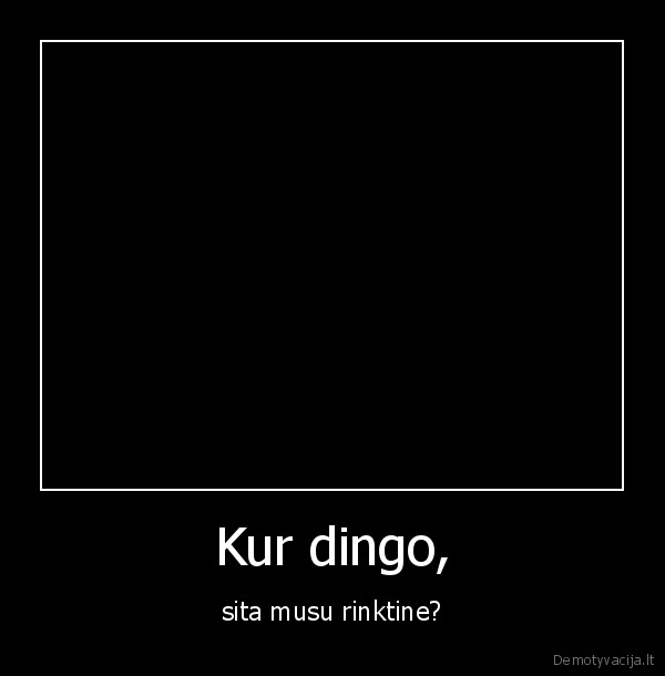 Kur dingo, - sita musu rinktine?