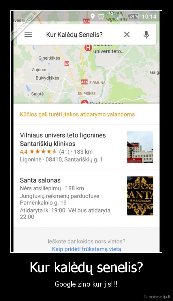 Kur kalėdų senelis? - Google zino kur jis!!!