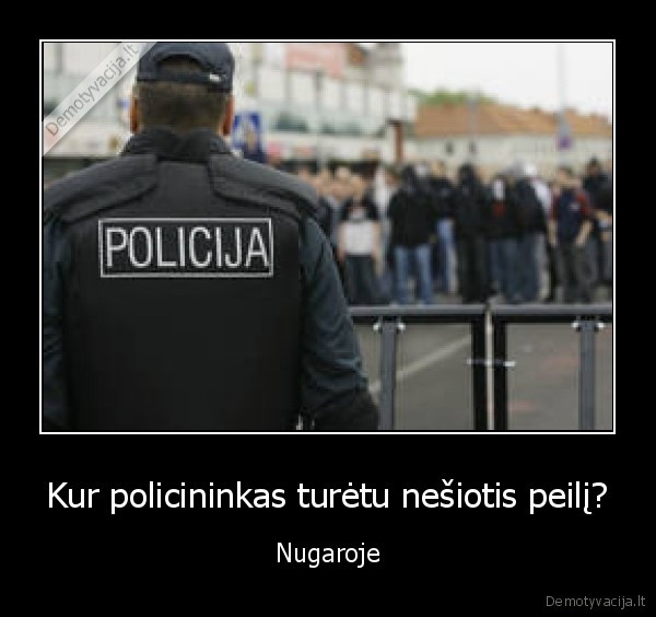 Kur policininkas turėtu nešiotis peilį? - Nugaroje