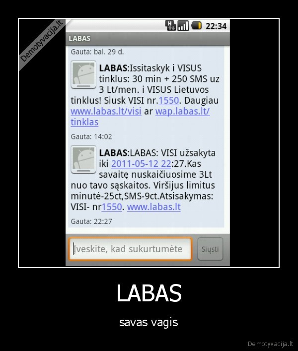 LABAS - savas vagis