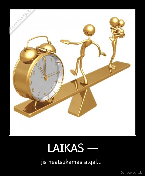 LAIKAS — - jis neatsukamas atgal... 