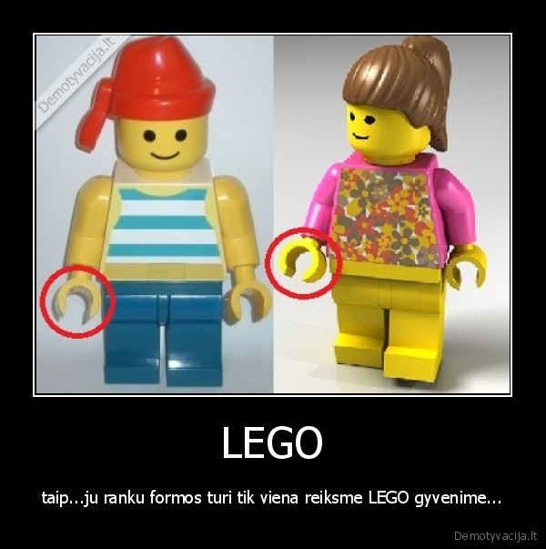 LEGO - taip...ju ranku formos turi tik viena reiksme LEGO gyvenime...