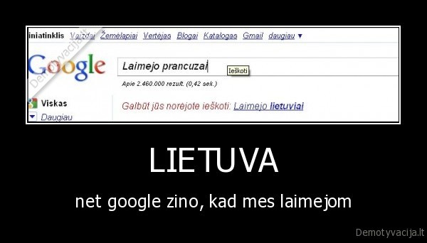 LIETUVA - net google zino, kad mes laimejom