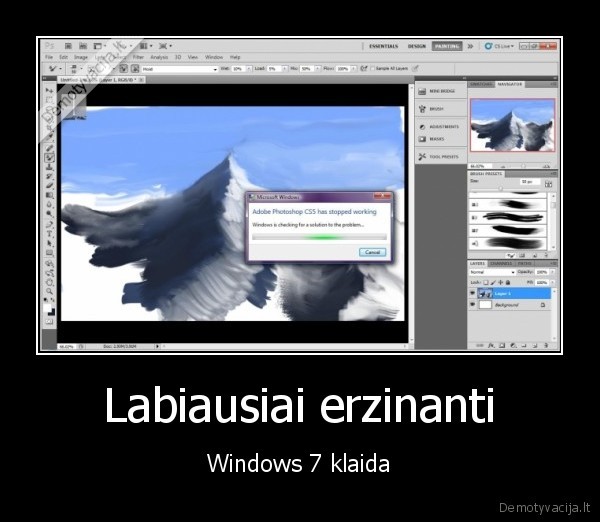 Labiausiai erzinanti - Windows 7 klaida