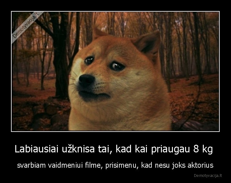 Labiausiai užknisa tai, kad kai priaugau 8 kg  - svarbiam vaidmeniui filme, prisimenu, kad nesu joks aktorius