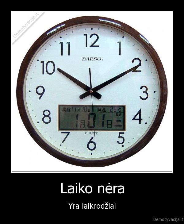 Laiko nėra - Yra laikrodžiai