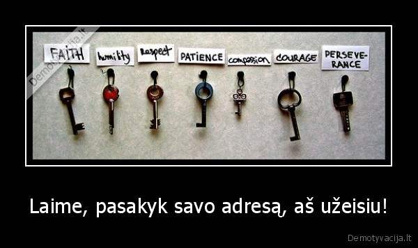 Laime, pasakyk savo adresą, aš užeisiu! - 