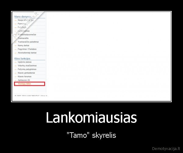 Lankomiausias - "Tamo" skyrelis