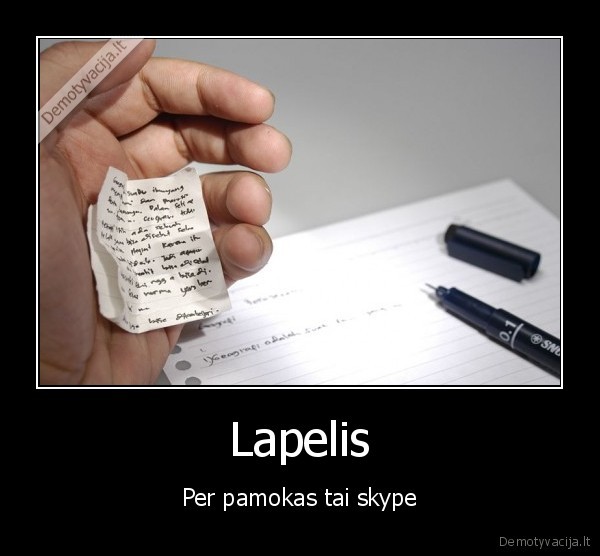 Lapelis - Per pamokas tai skype