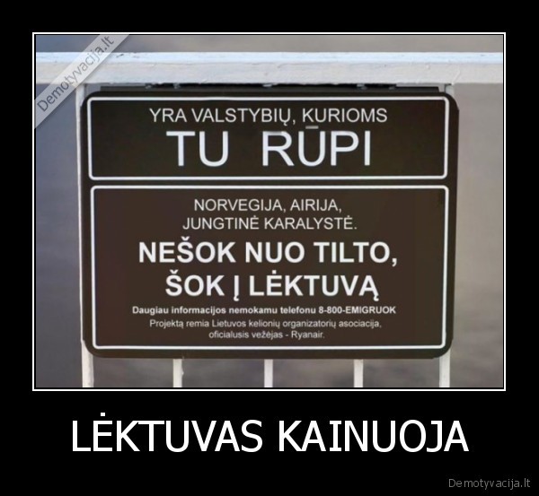 LĖKTUVAS KAINUOJA - 