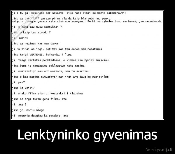 Lenktyninko gyvenimas - 