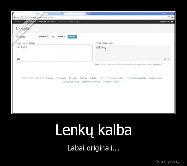 Lenkų kalba - Labai originali...