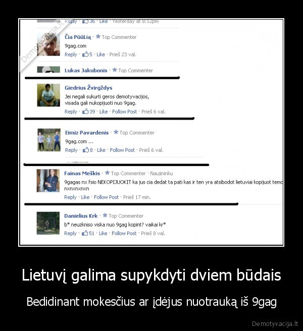 Lietuvį galima supykdyti dviem būdais - Bedidinant mokesčius ar įdėjus nuotrauką iš 9gag