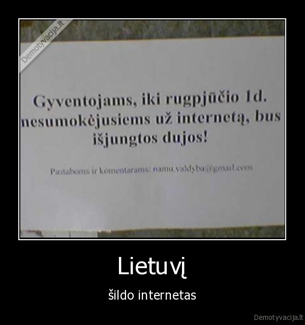 Lietuvį - šildo internetas