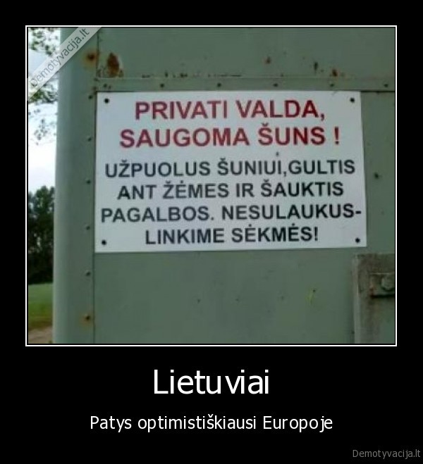 Lietuviai - Patys optimistiškiausi Europoje