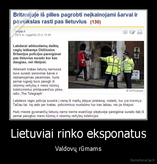 Lietuviai rinko eksponatus - Valdovų rūmams