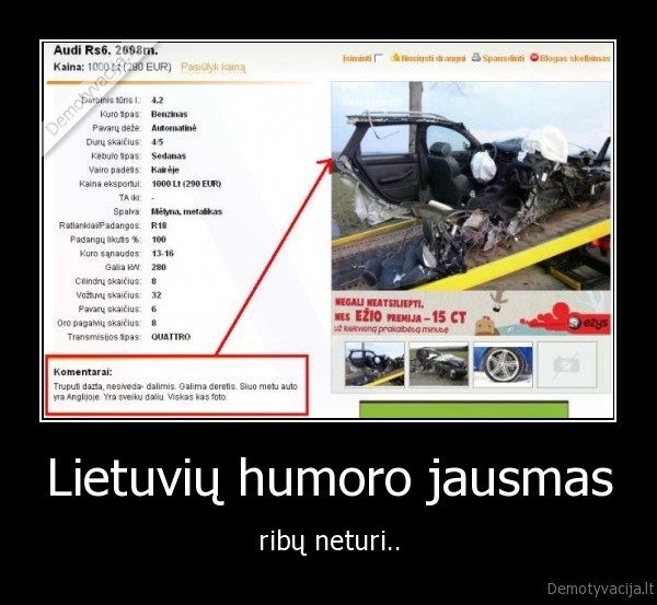 Lietuvių humoro jausmas - ribų neturi..