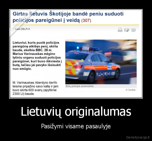 Lietuvių originalumas - Pasižymi visame pasaulyje