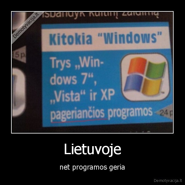 Lietuvoje - net programos geria