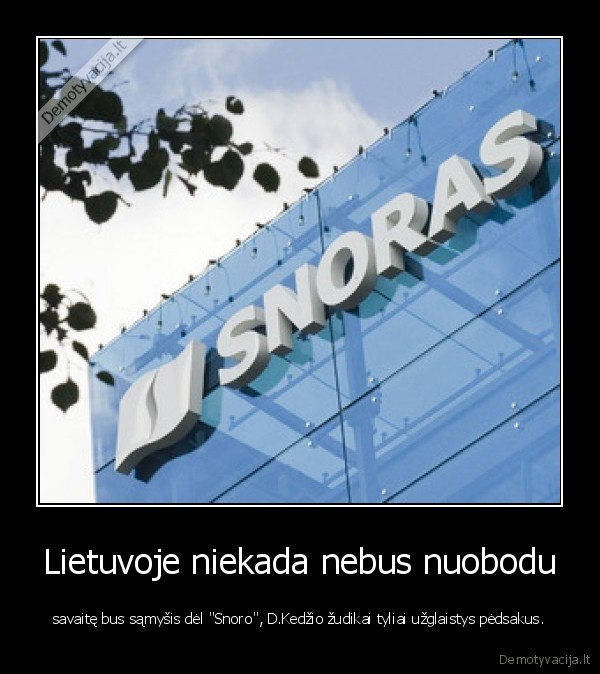 Lietuvoje niekada nebus nuobodu - savaitę bus sąmyšis dėl "Snoro", D.Kedžio žudikai tyliai užglaistys pėdsakus.