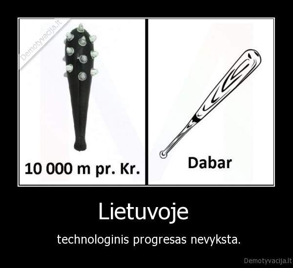 Lietuvoje  -  technologinis progresas nevyksta.