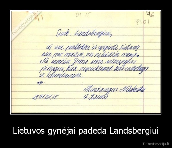 Lietuvos gynėjai padeda Landsbergiui - 