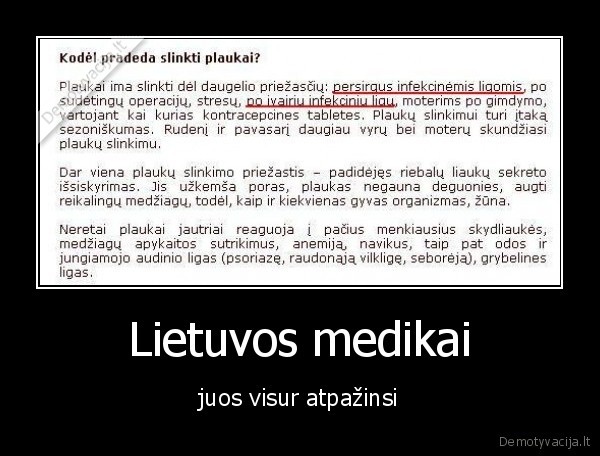 Lietuvos medikai - juos visur atpažinsi