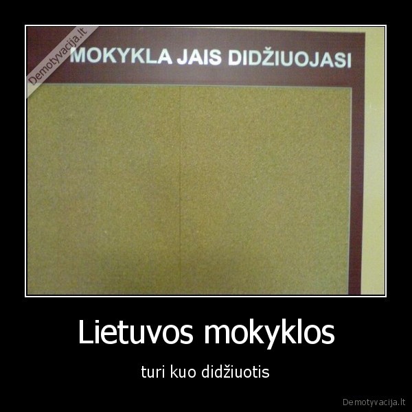 Lietuvos mokyklos - turi kuo didžiuotis