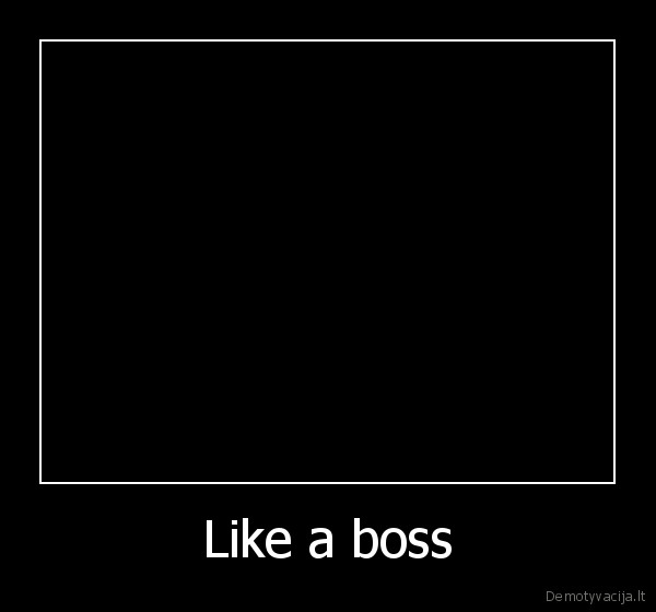 Like a boss - 