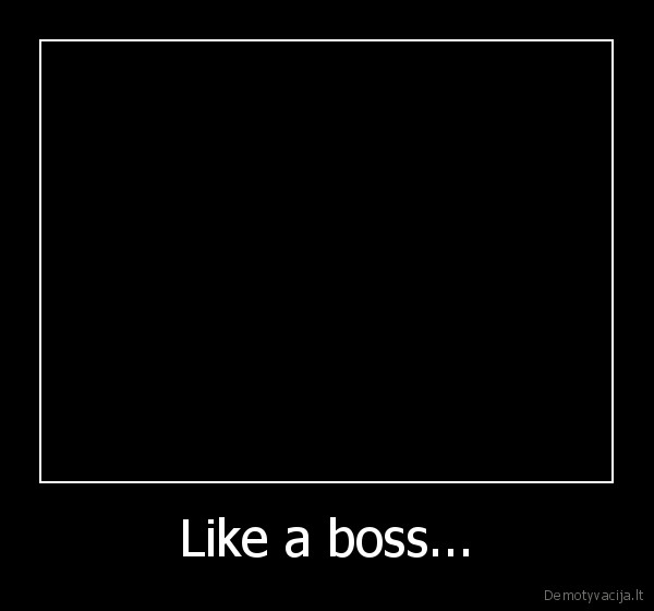 Like a boss... - 