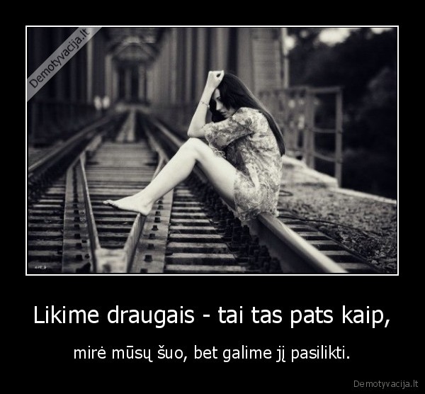 Likime draugais - tai tas pats kaip, - mirė mūsų šuo, bet galime jį pasilikti.