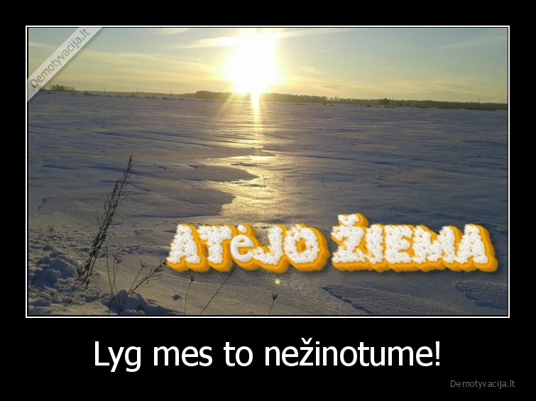 Lyg mes to nežinotume! - 