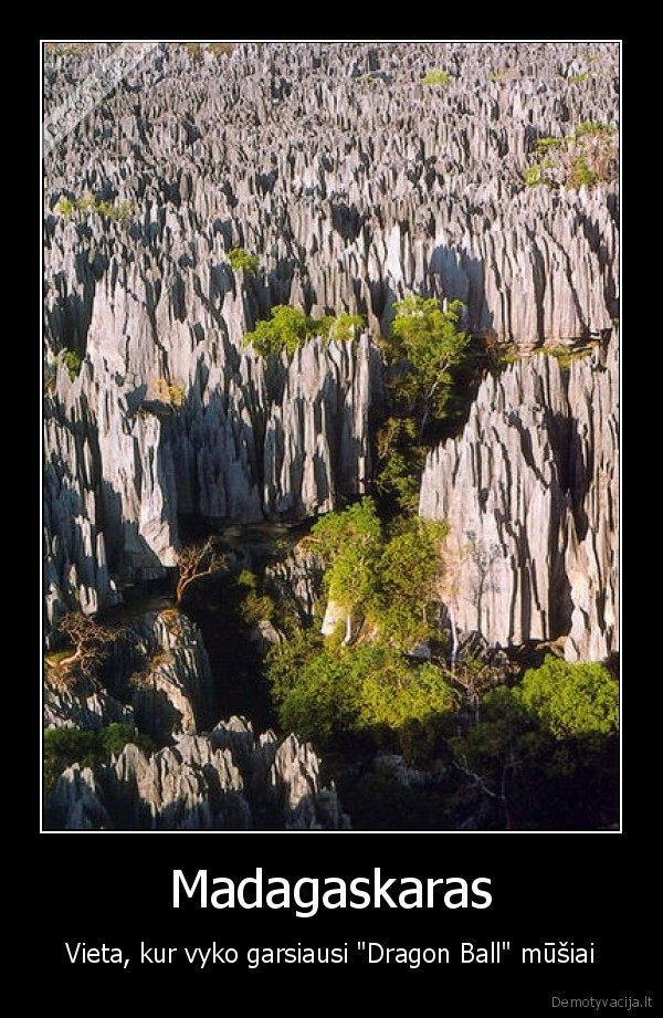 Madagaskaras - Vieta, kur vyko garsiausi "Dragon Ball" mūšiai