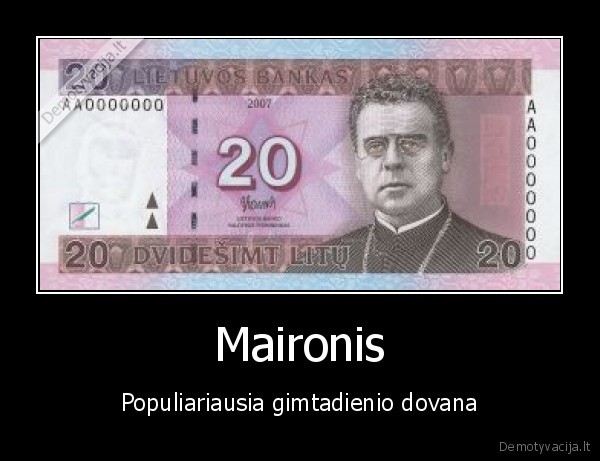 Maironis - Populiariausia gimtadienio dovana