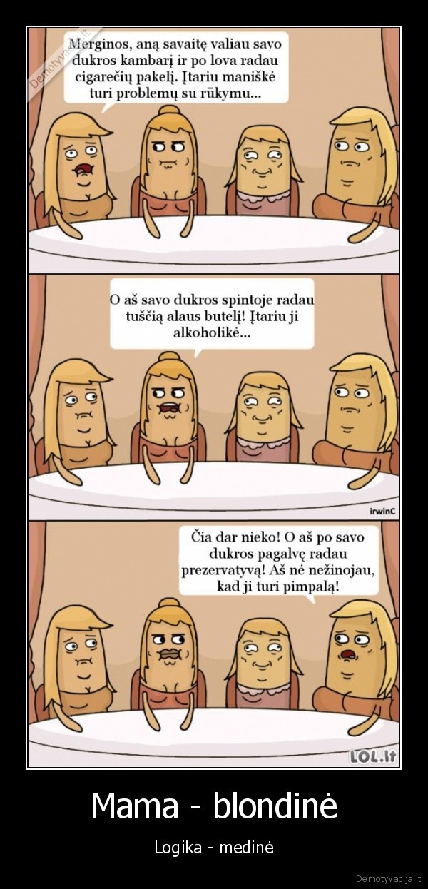 Mama - blondinė - Logika - medinė