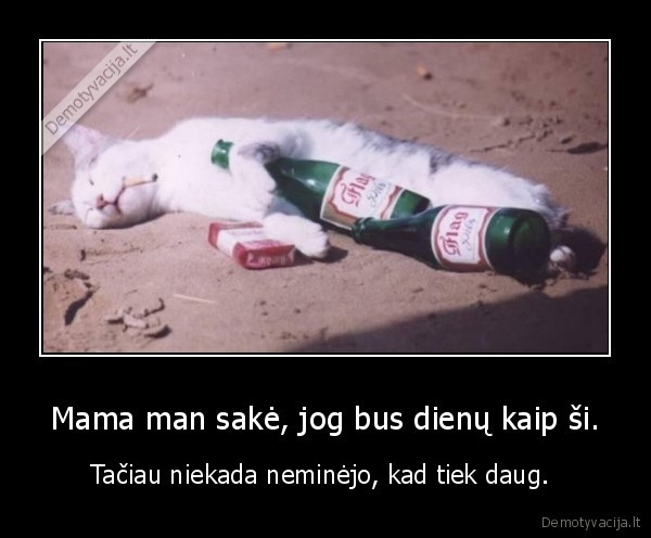 Mama man sakė, jog bus dienų kaip ši. - Tačiau niekada neminėjo, kad tiek daug. 