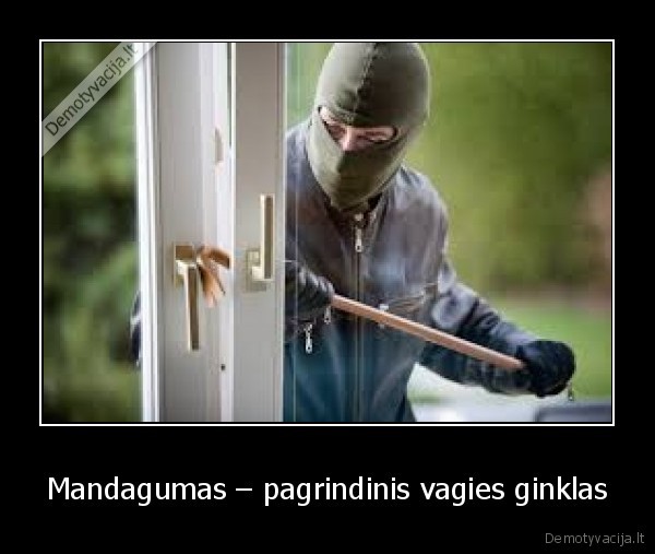 Mandagumas – pagrindinis vagies ginklas - 