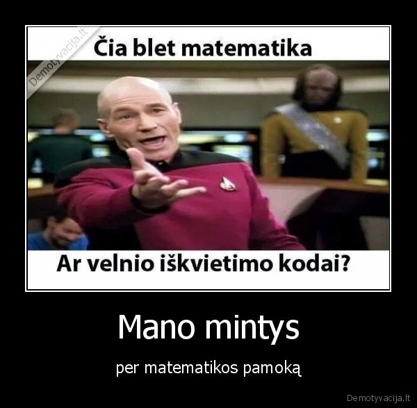 Mano mintys - per matematikos pamoką