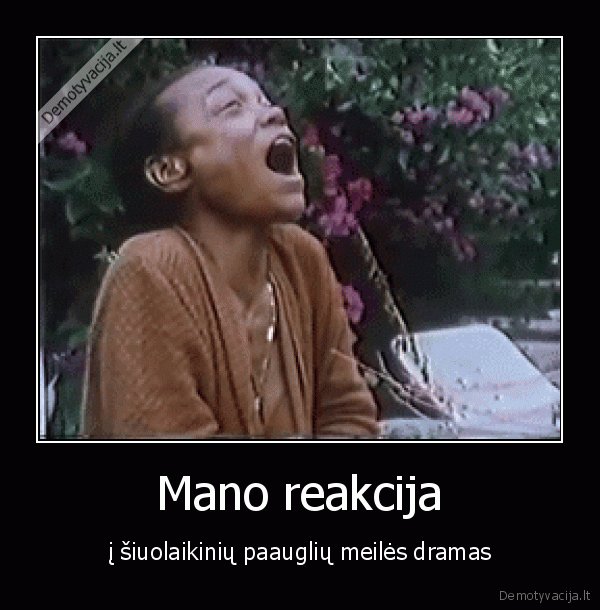 Mano reakcija - į šiuolaikinių paauglių meilės dramas