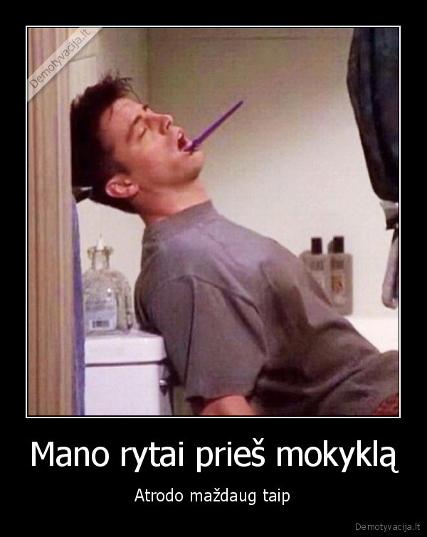 Mano rytai prieš mokyklą - Atrodo maždaug taip