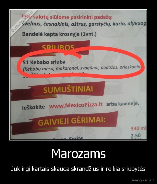 Marozams - Juk irgi kartais skauda skrandžius ir reikia sriubytės