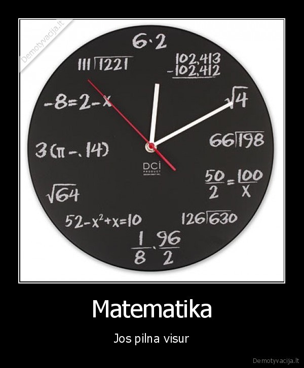 Matematika - Jos pilna visur